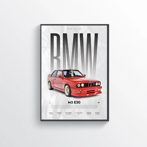 Affiche BMW M3 E30