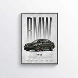 Affiche BMW M5 CS poster super berline sportive décoration murale